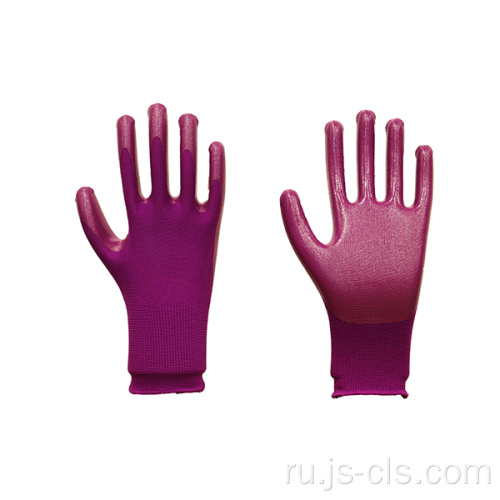 Садовые серии нейлоновых нитрильных детских перчаток